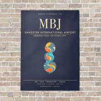 Thumbnail for Sangster International Airport MBJ - Canvas Framed - Navy Blue