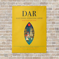 Thumbnail for Julius Nyerere International Airport DAR vertical canvas print - no frame - yellow background