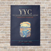 Thumbnail for YYC Calgary International Airport - Canvas Framed - Navy Blue