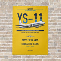 Thumbnail for NAMC YS-11A vertical canvas print - no frame - yellow background
