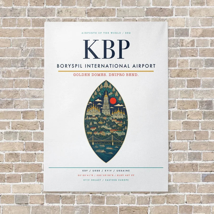 Boryspil International Airport KBP - Canvas No Frame - White