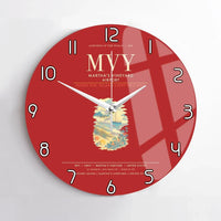 Thumbnail for Martha's Vineyard Airport MVY Wall-Clock No-Frame - Red