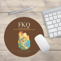 Thumbnail for Fakfak Airport (FKQ) design on brown round mouse pad