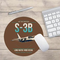 Thumbnail for S-3B Viking design on brown round mouse pad