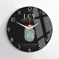 Thumbnail for London City Airport LCY Wall-Clock No-Frame - Black