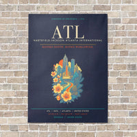Thumbnail for Hartsfield-Jackson Atlanta International Airport ATL - Canvas Framed - Navy Blue