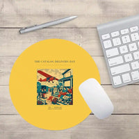 Thumbnail for VINTAGE G4412 - The Catalog Delivery Day - Designed Mouse Pads design on yellow round