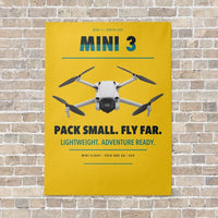 Thumbnail for DJI Mini 3 vertical canvas print - no frame - yellow background