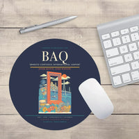 Thumbnail for Ernesto Cortissoz International Airport BAQ Mouse-Pad Round - Navy Blue