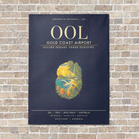 Thumbnail for Gold Coast Airport OOL - Canvas Framed - Navy Blue