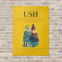 Thumbnail for Malvinas Argentinas International Airport USH — Ushuaia vertical canvas print - no frame - yellow background