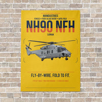 Thumbnail for NHIndustries NH90 NFH Caïman vertical canvas print - no frame - yellow background