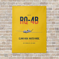 Thumbnail for RQ-4B Global Hawk vertical canvas print - no frame - yellow background