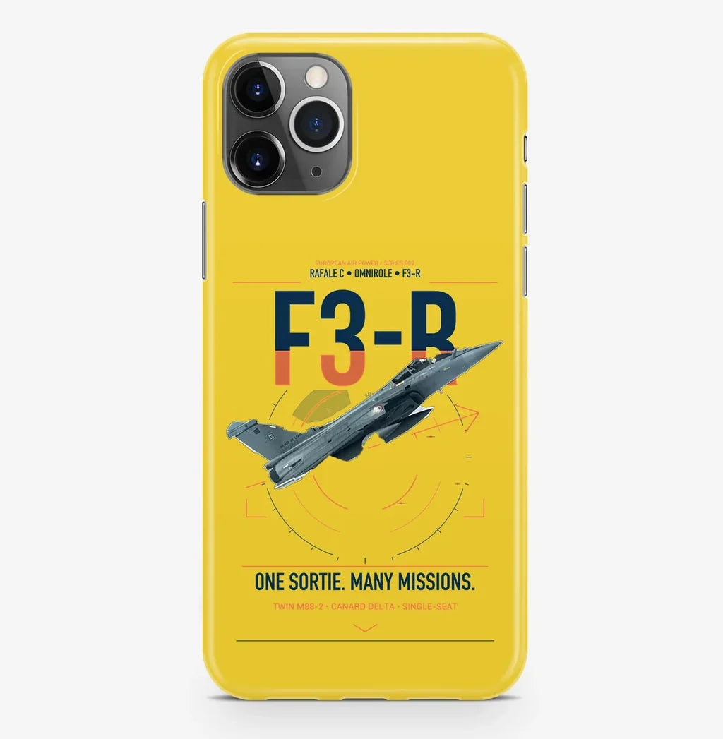 Dassault Rafale C — F3-R standard design on yellow magsafe iphone case, for iPhone Pro Max