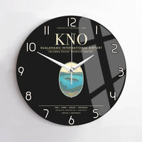 Thumbnail for Kualanamu International Airport Medan KNO Wall-Clock No-Frame - Black
