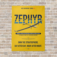 Thumbnail for Airbus Zephyr S vertical canvas print - no frame - yellow background