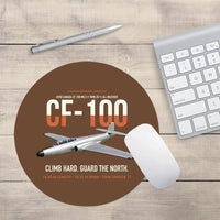 Thumbnail for Avro Canada CF-100 Mk5 Canuck Northern All Weather Interceptor design on brown round mouse pad