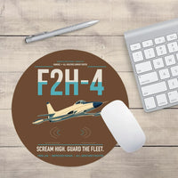 Thumbnail for F2H-4 Banshee design on brown round mouse pad
