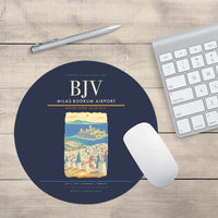 Thumbnail for Milas-Bodrum Airport BJV Mouse-Pad Round - Navy Blue