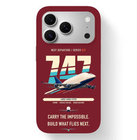 Thumbnail for Boeing 747-400 Dreamlifter design on dark red magsafe iphone case