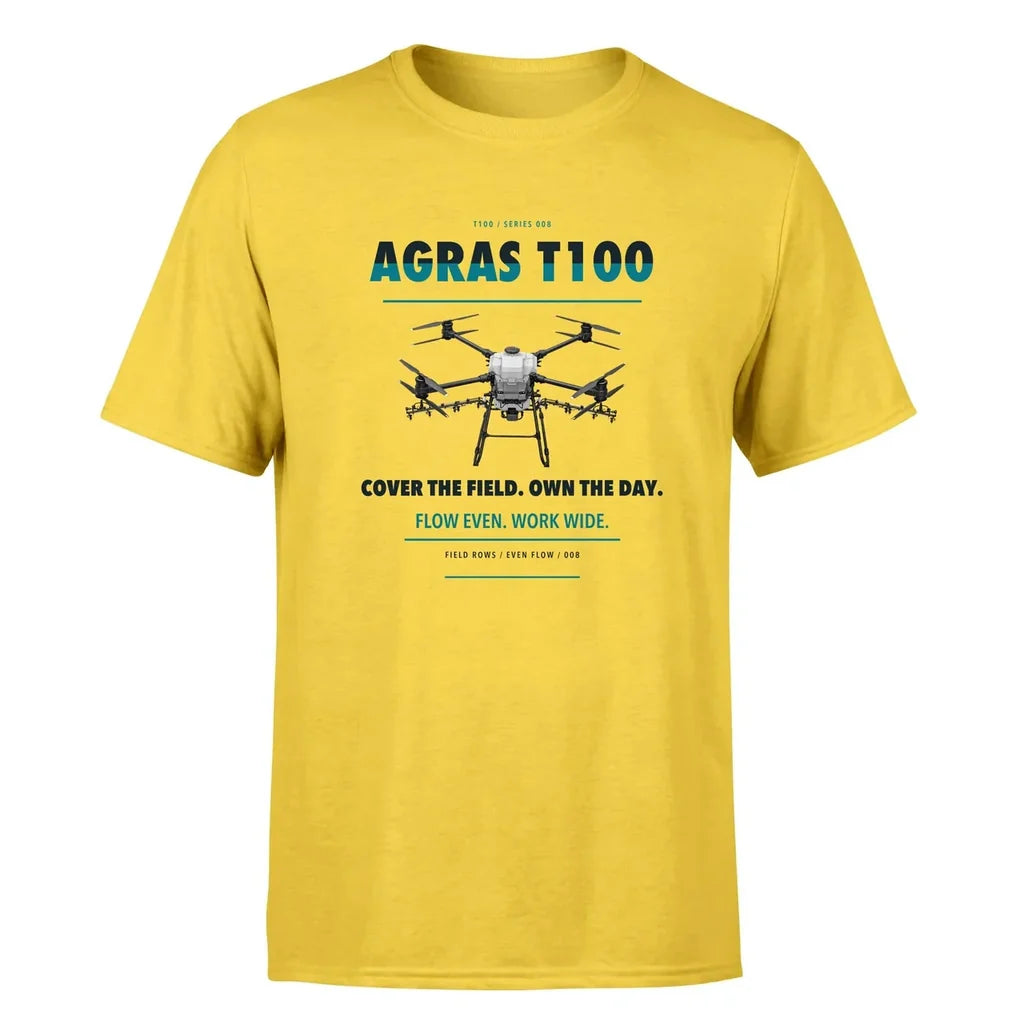 DJI Agras T100 design on yellow single side