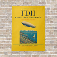 Thumbnail for Bodensee-Airport Friedrichshafen FDH vertical canvas print - no frame - yellow background