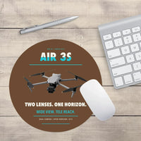 Thumbnail for DJI Air 3S design on brown round mouse pad