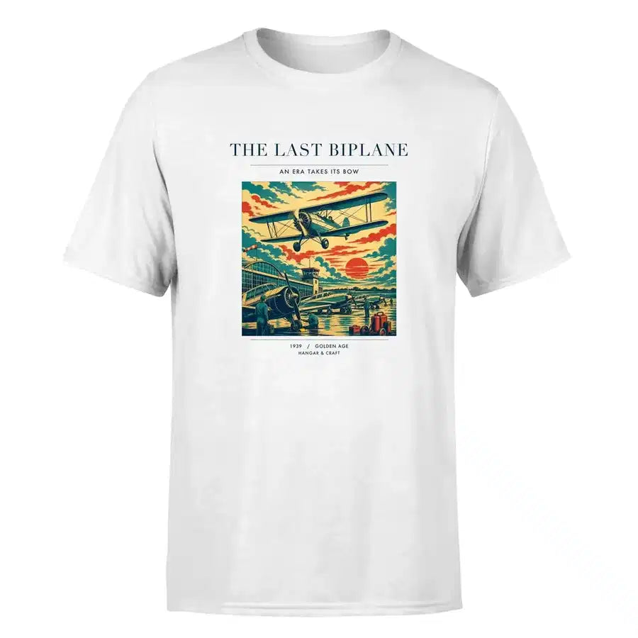 VINTAGE G4054 - The Last Biplane - Premium T-Shirt design on white premium t shirt