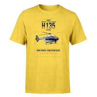 Thumbnail for Airbus H135 design on yellow t-shirt, single-side print