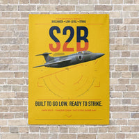 Thumbnail for Blackburn Buccaneer S2B vertical canvas print - no frame - yellow background