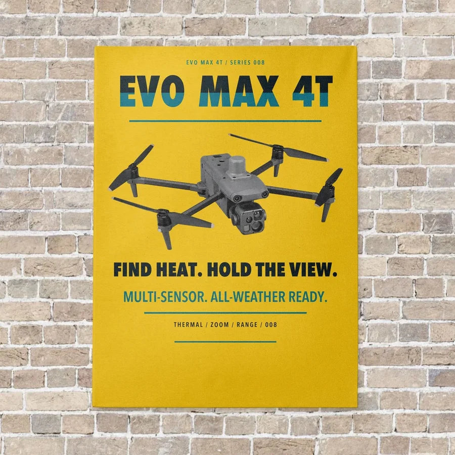 Autel EVO Max 4T vertical canvas print - no frame - yellow background