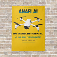 Thumbnail for Parrot ANAFI Ai vertical canvas print - no frame - yellow background