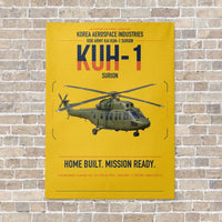 Thumbnail for Korea Aerospace Industries KUH-1 Surion vertical canvas print - no frame - yellow background