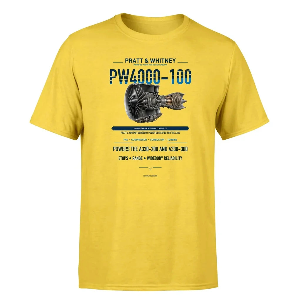 PW4000-100 design on yellow single side
