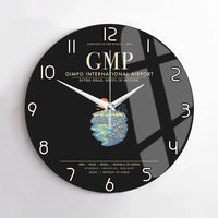 Thumbnail for Gimpo International Airport GMP Wall-Clock No-Frame - Black