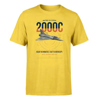 Thumbnail for Dassault Mirage 2000C RDI design on yellow t-shirt, single-side print