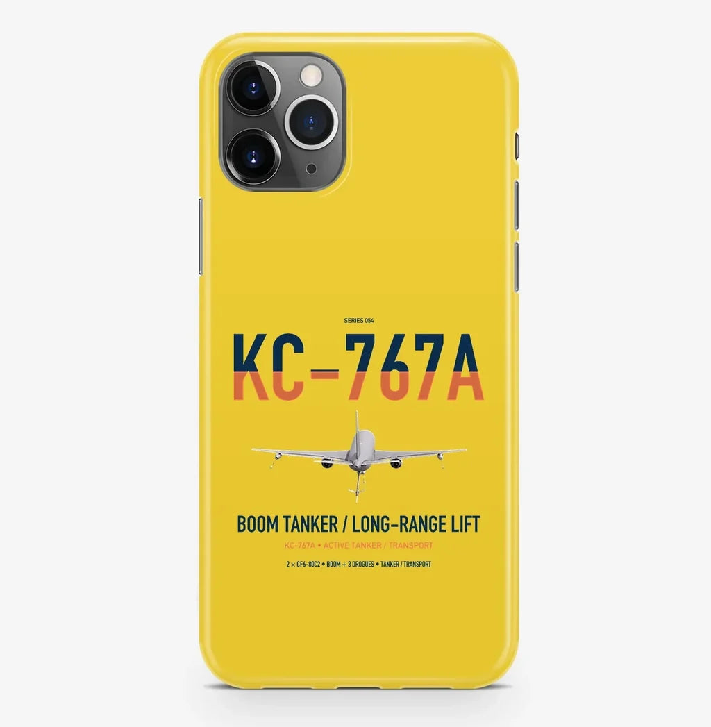 Boeing KC-767A design on yellow magsafe iphone case, for iPhone Pro Max