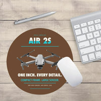 Thumbnail for DJI Air 2S design on brown round mouse pad