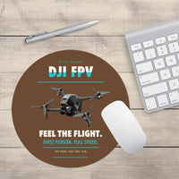 Thumbnail for DJI FPV design on brown round mouse pad