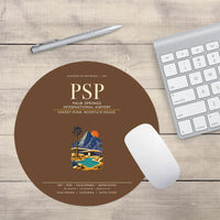 Thumbnail for Palm Springs International Airport (PSP) design on brown round mouse pad
