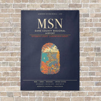 Thumbnail for Dane County Regional Airport Madison MSN - Canvas Framed - Navy Blue