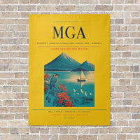 Thumbnail for Augusto C. Sandino International Airport MGA — Managua vertical canvas print - no frame - yellow background