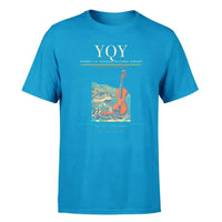 Thumbnail for Sydney–J.A. Douglas McCurdy Airport (YQY) T-Shirt single-side front print in Turquoise | sydneyja-douglas-mccurdy-airport-yqy-double-side-t-shirt