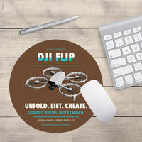 Thumbnail for DJI Flip design on brown round mouse pad