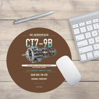 Thumbnail for CT7-9B design on brown round mouse pad