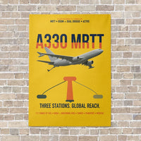 Thumbnail for Airbus A330 MRTT vertical canvas print - no frame - yellow background