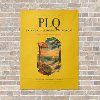 Thumbnail for Palanga International Airport PLQ vertical canvas print - no frame - yellow background