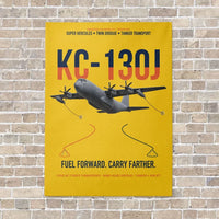Thumbnail for KC-130J SUPER HERCULES vertical canvas print - no frame - yellow background