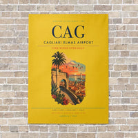 Thumbnail for Cagliari Elmas Airport CAG - Canvas No Frame - Yellow