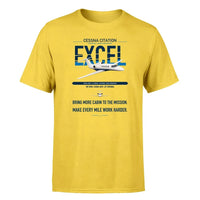 Thumbnail for Cessna Citation Excel design on yellow double-side t-shirt, single-side print